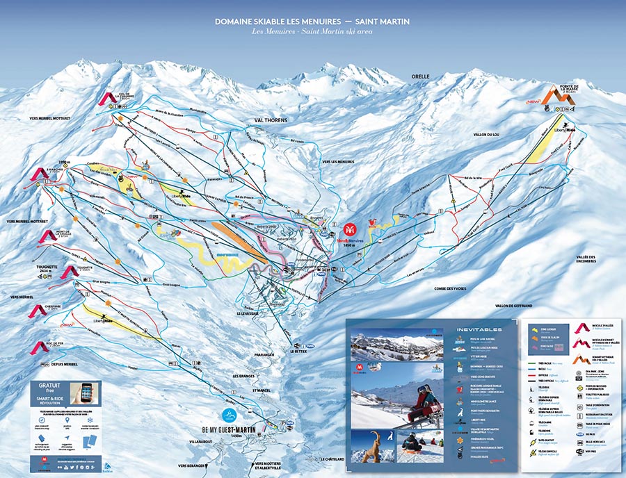 Les Menuires Piste Map